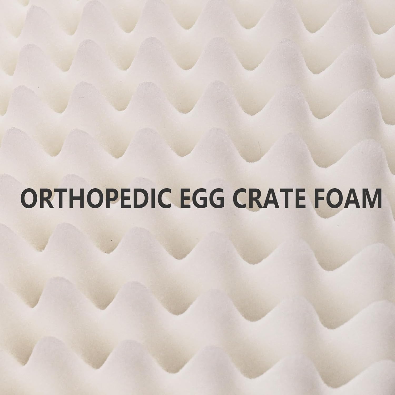 Patas Lague Orthopedic Dog Bed Large Sized Dog 36''X24'', Waterproof Soft Comfortable Egg Crate Foam Large Pet Beds Crate Mat with Removable Washable Cover and Nonskid Bottom, Black - Image 6