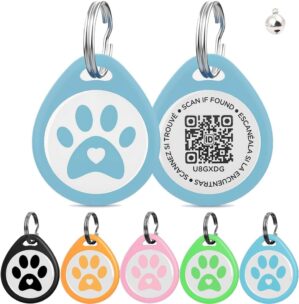 Quimoy Dog Tags Personalized, QR Co...