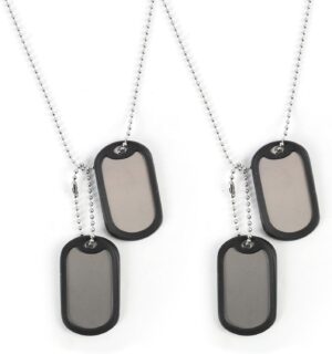 2-Piece Personalized Dog Tags, Army...