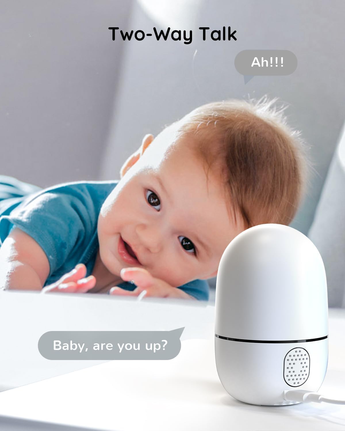 VIRTAVO XD1 Indoor Security WiFi Camera, No Subscription Required, Dual-Lens 360° PTZ Baby Monitor & Pet Cam, Motion Tracking, 2-Way Audio, Night Vision,Optional Cloud/SD Storage, Phone App, Wired - Image 6