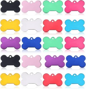 JIAKAI 20 Pcs 38MM Blank Bone Shape...