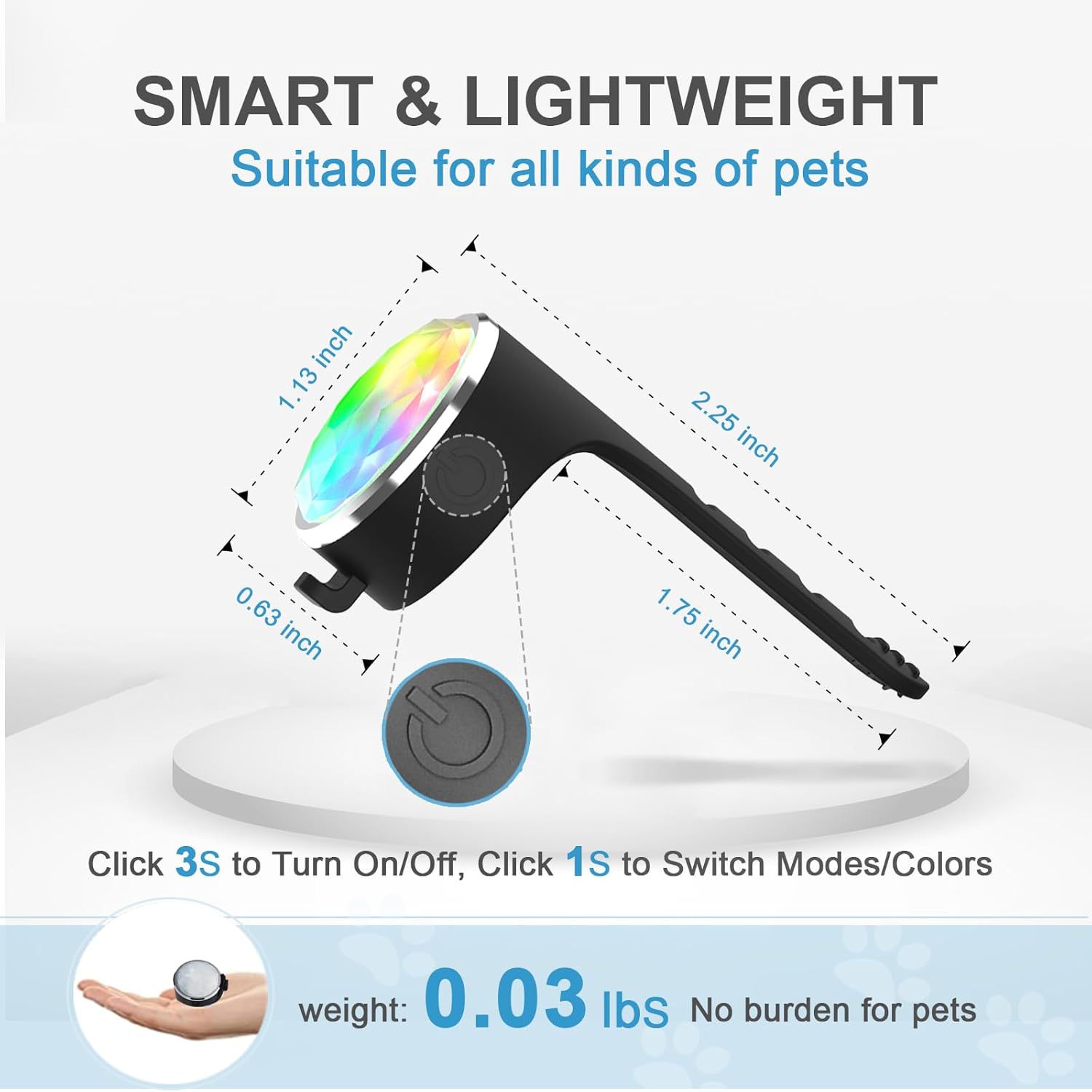 Tubasion 2-Pack Rechargeable Dog Collar Light, 2025 Best 7 Color Changing Light for Dog Collar with 100% Waterproof and Durable Silicone Band. Dog Lights for Night Walking, Camping, Bike - Image 6