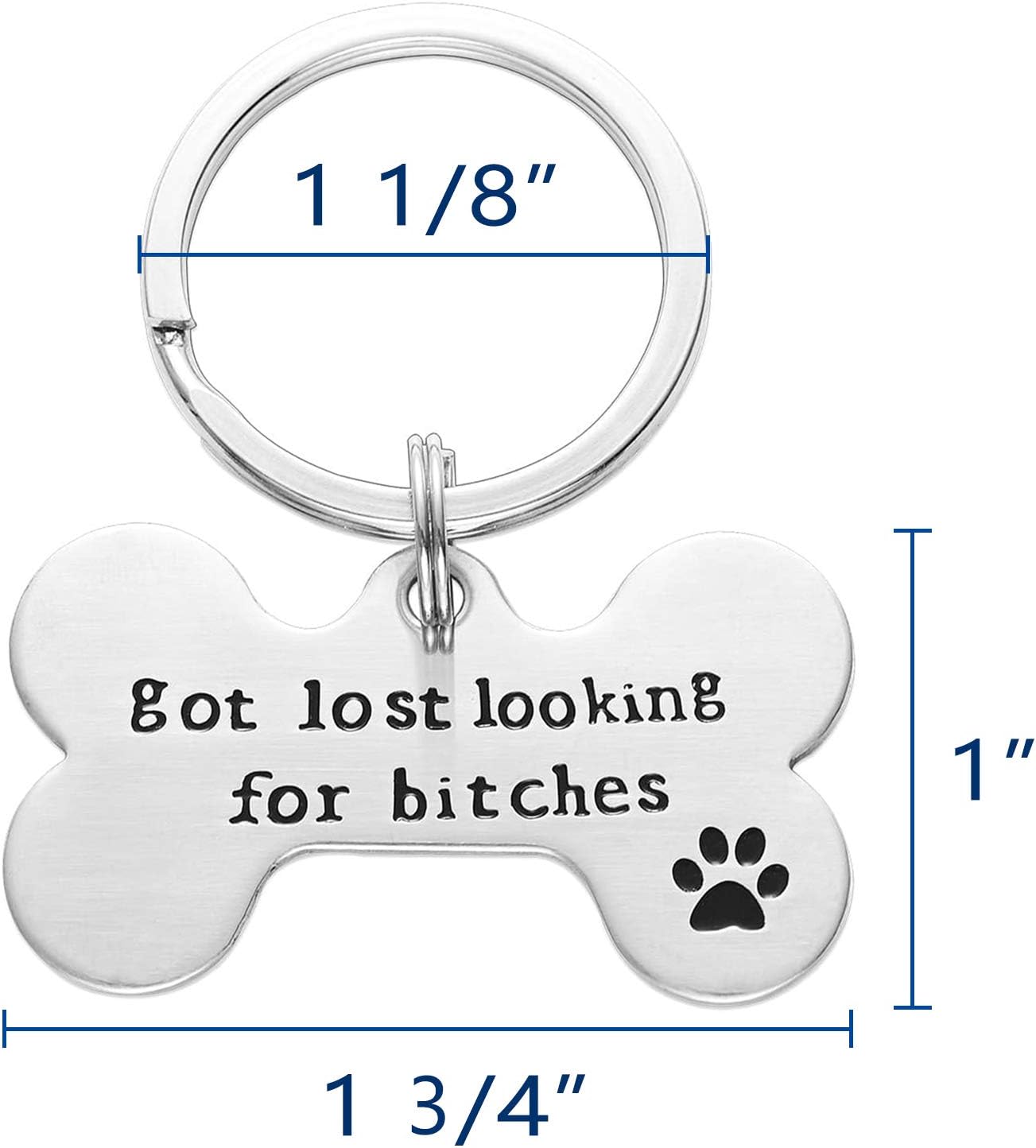 Got Lost Looking for Bitches Dog ID Tag - Unique Pet Id Tag - Dog Tag - Cat Tag - Custom Pet Tag - Image 2