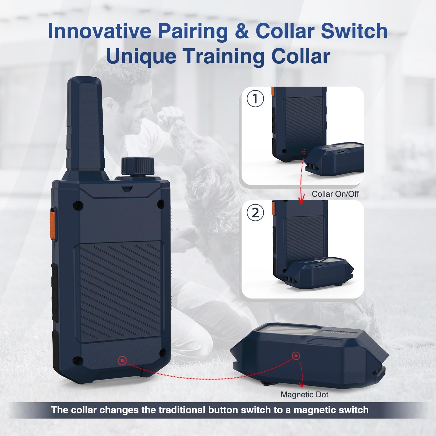 Dog Shock Collar - 4200FT Dog Training Collar with Remote for 20-140lbs Dogs, Innovative E Collar for Dogs Training with 4 Training Modes, Rechargeable Electric E-Collar for Large Dogs - Image 6