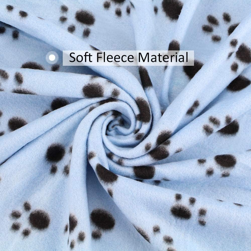 Comsmart Pet Blanket Dog Cat Soft Fleece Blankets Sleep Mat Pad Bed Cover with Paw Print for Kitten Puppy and Other Small Animals, 6 Pack of 24x28 Inches - Image 2