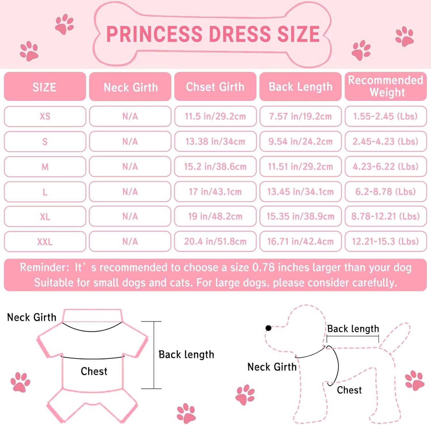 Dog Dresses, Fashion Pet Dog Clothes, Striped Mesh Puppy Dogs Princess Dresses (Pink, Large) - Image 2
