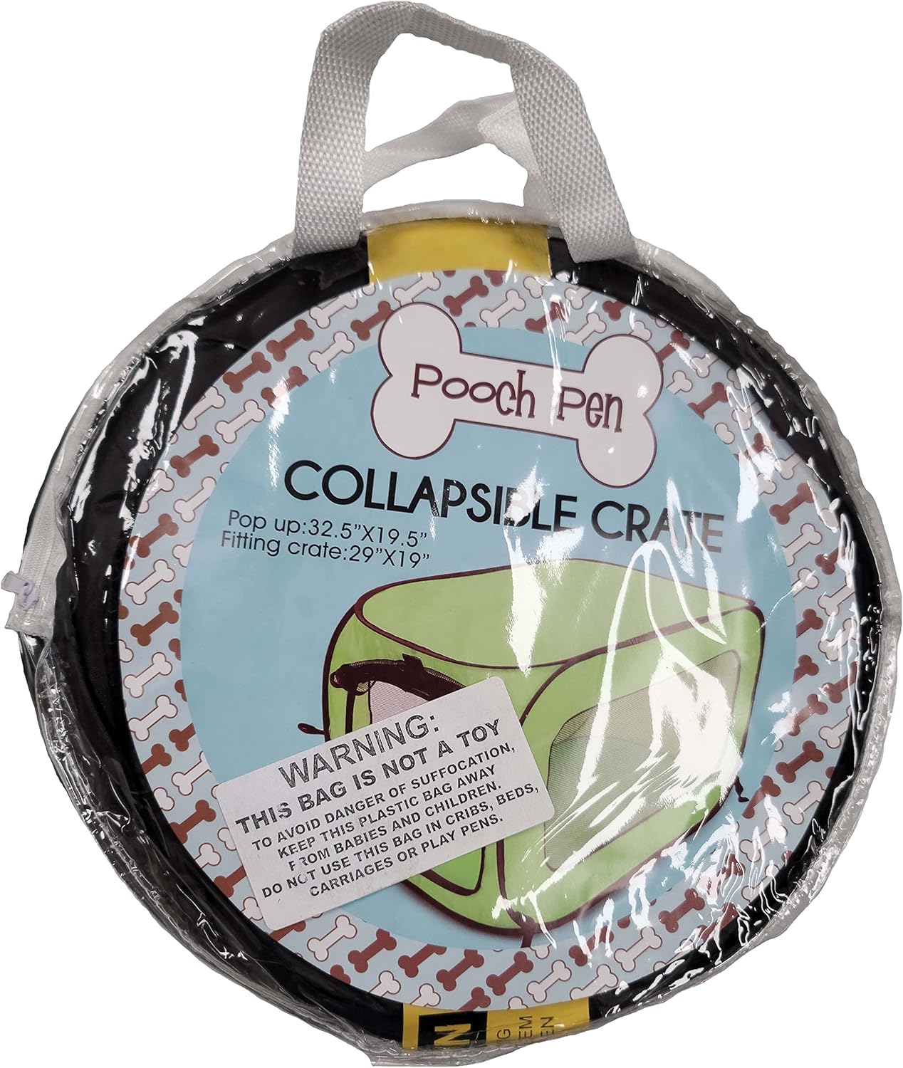 Beatrice Home Fashions Portable, Collapsible, Pop Up Kennel Travel Cat and Dog Crate, 32.5" L x 19.5" W x 19.5" H, Blue - Image 8