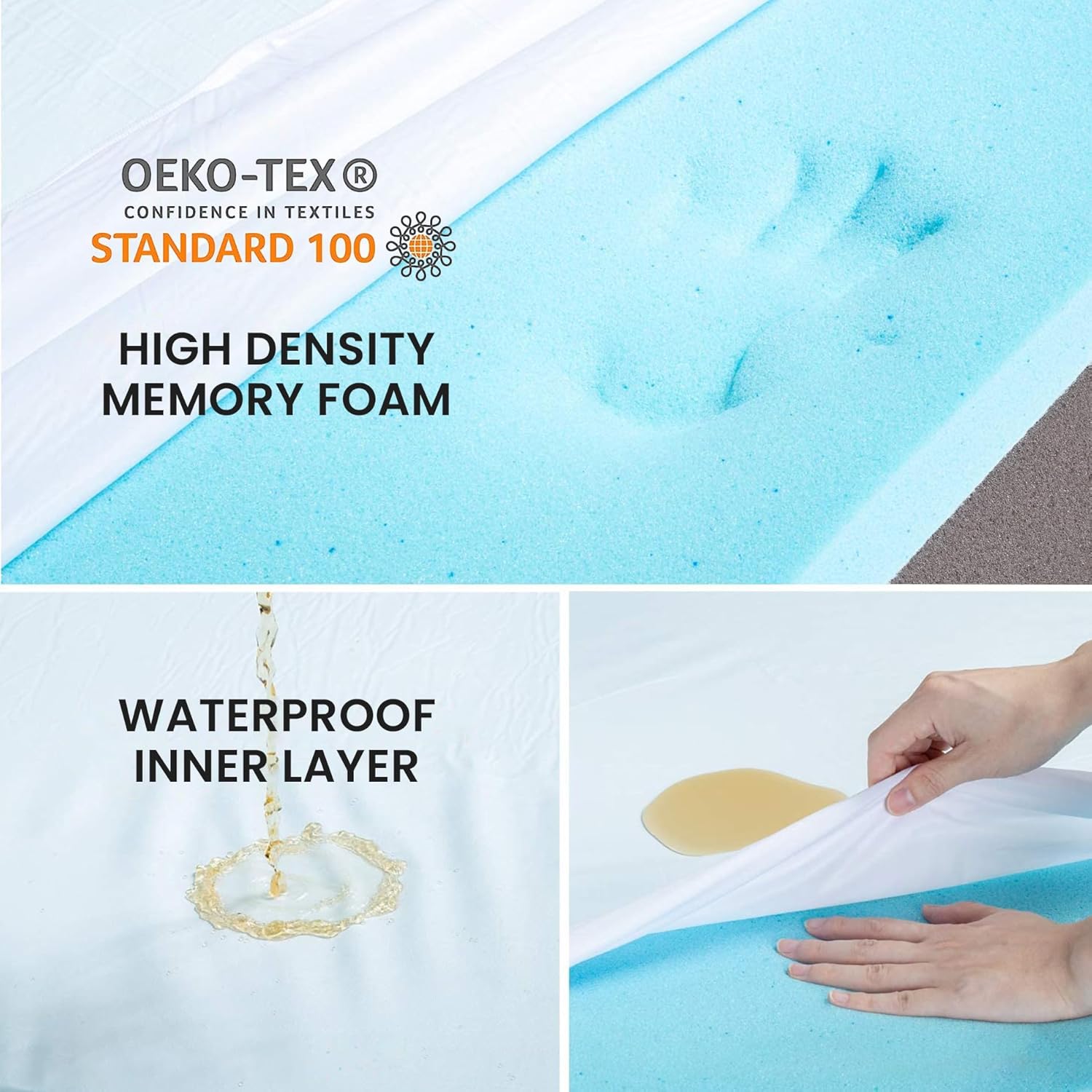 Orthopedic Memory Foam Bed for Large Dogs, Waterproof Cooling Pet Mats for Crate with Removable Washable Cover,Ideal for Arthritic Dogs, L(35inch,65Lbs) - Image 4