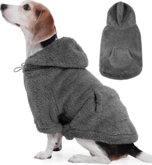 IDOMIK Fuzzy Dog Sweater with Adjus...