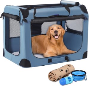Petprsco Soft Collapsible Dog Crate...