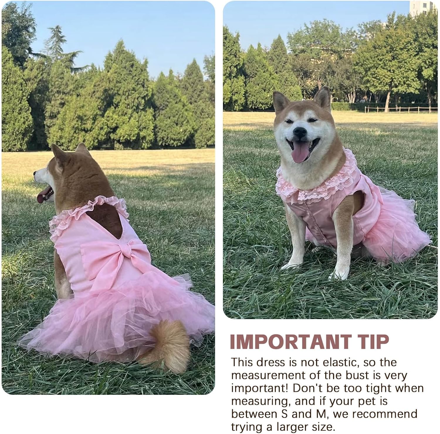 Luxury Dog Tulle Dress - Cute Princess Lace Wedding Dress with Flower Bowknot Multi-Layer Princess Tutu Skirt for Large Dogs - Pink, 5XL - Image 5