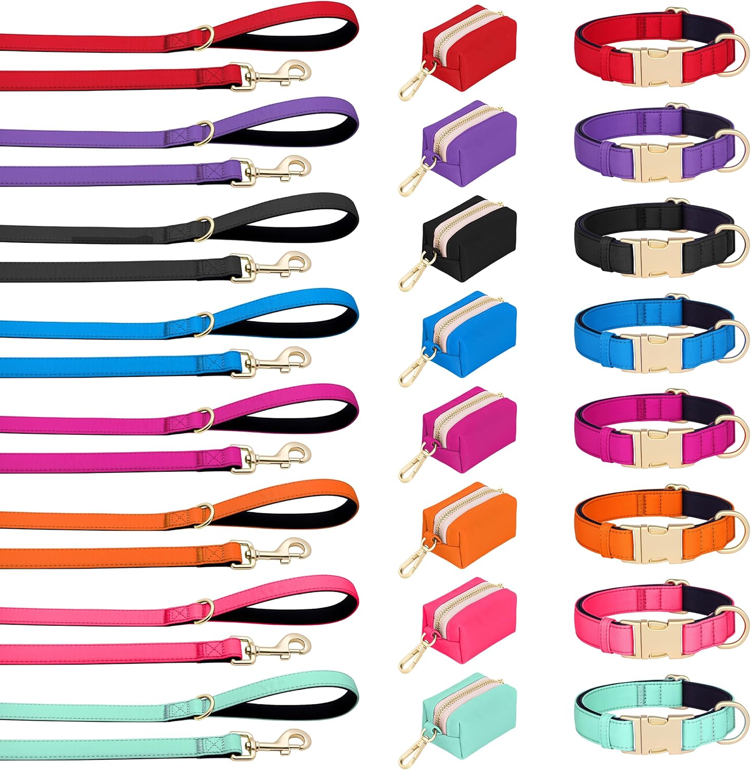 Didog Soft Padded Dog Collars for Small Dogs, Colorful and Durable Dog Collar with Quick Release Buckle, Light and Breathable for Daily Walking, Black, S - Image 6