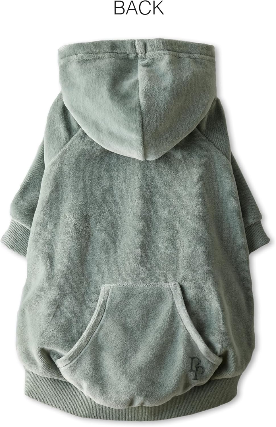 Pet Passion Cooper II Organic Cotton Velour Dog Hoodie Pet Coat for Small, Medium and Large Dogs, Sage, Medium (20-45 lbs) - Image 3