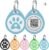 Quimoy Dog Tags Personalized, QR Code Pet ID Tag, Pet Online Profile, Scan QR Code for Send Location, Cat/Dogs Name Tag Personalized, Custom Dog Tags with Small Bell (Blue)