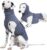 ROZKITCH Calming Hoodie for Dogs, Dog Sweatshirts for Medium Dogs with Hoodie Soft Ears Cover Wrap, Anti Itch Pet Shirt for Fireworks Travel Vet Visit, Anxiety Vest Blue M