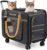 Extra Large Pet Cat Carrier with Wheels, Rolling Pet Carrier for 2 Cats or Medium Dog, 24″ X 15″ X 17″ Portable Dog Cat Crate for Large Cat, Support up to 40 Lbs, Dark Gray