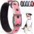 PetiFine Neoprene Padded Dog Collar, Heavy Duty Comfort Dog Collar with Durable Metal Buckle, Reflective Adjustable Belt Buckle Dog Collars for Small Medium Large Dogs(14.5”-19”, Pink)