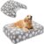 BALAPET Washable Dog Bed Cover 100% Waterproof, Soft Plush Velvet Dog Bed Covers Replacement Only, Fitted Reusable Cover for Pet Mat Bed(44x35x6in)